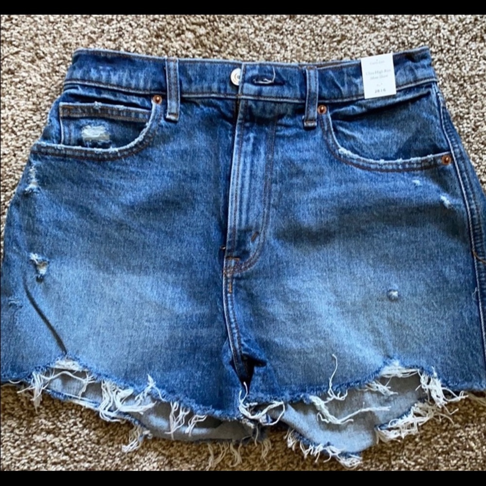Abercrombie High Rise Denim Mom Short